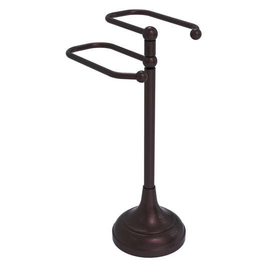 Allied Brass TS-16-ABZ 2-Arm Antique Bronze Freestanding Guest Towel Holder