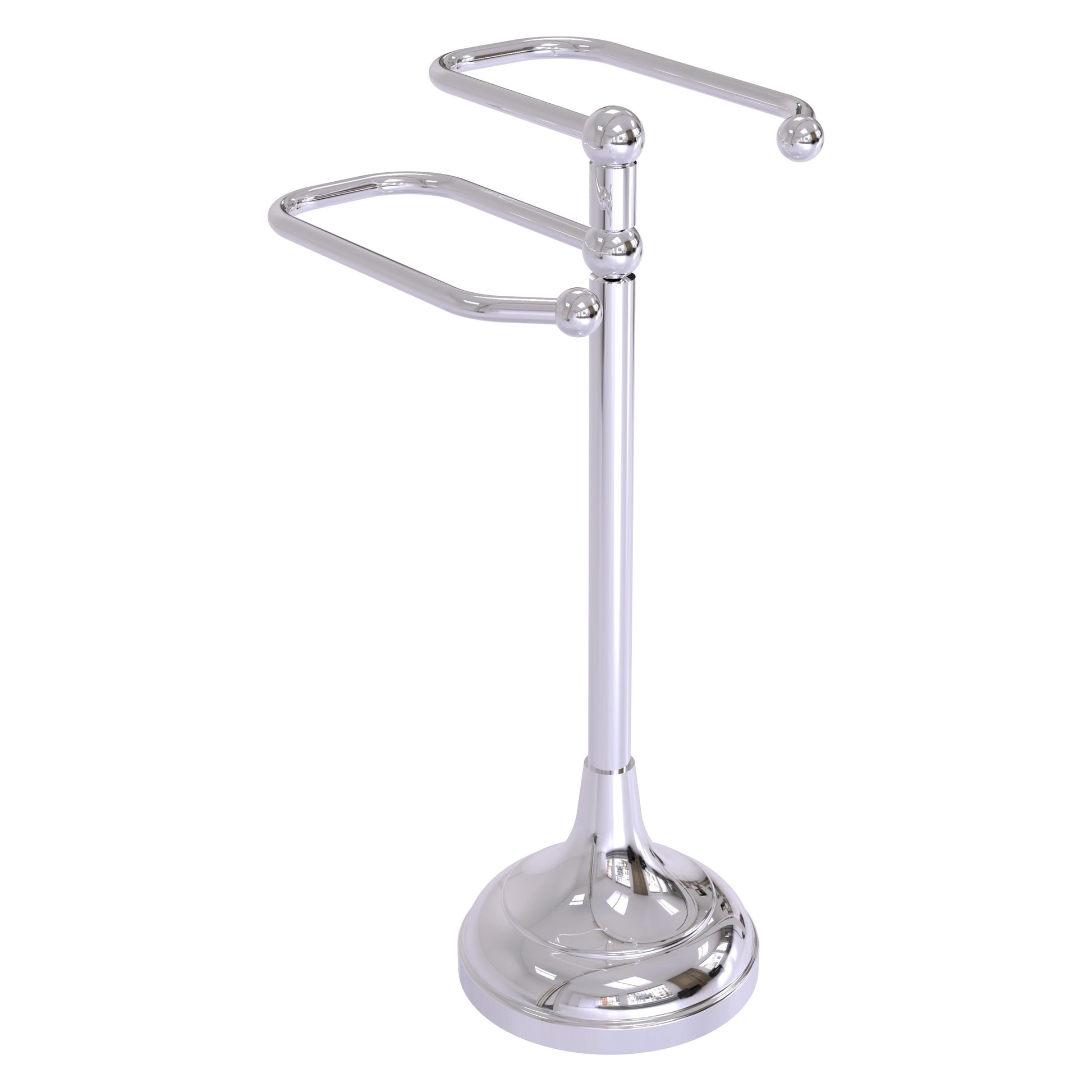 Allied Brass TS-16-PC 2-Arm Polished Chrome Freestanding Guest Towel Holder
