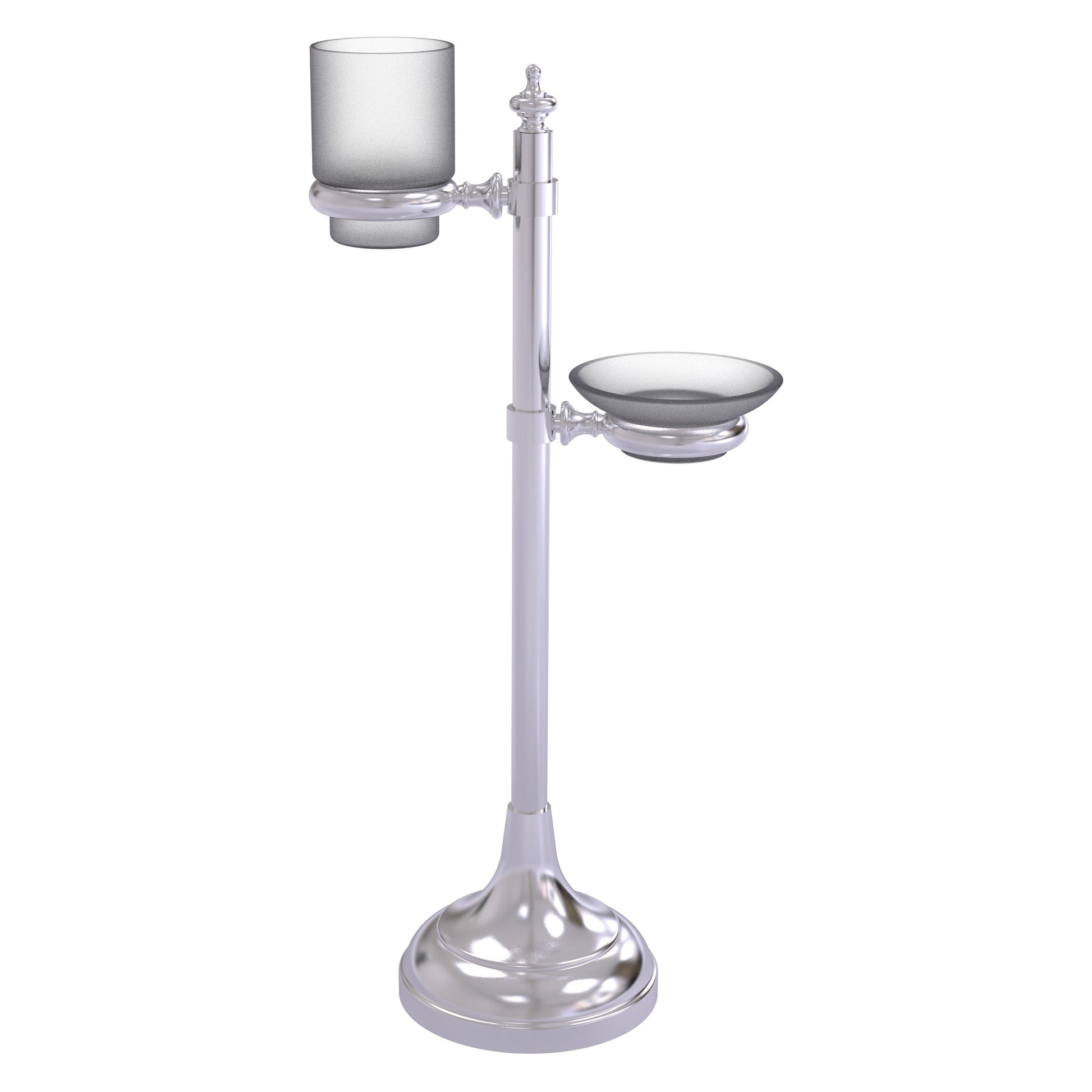 Allied Brass TS-23-SCH Satin Chrome Vanity Top Multi-Accessory Ring Stand