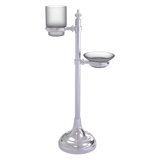 Allied Brass TS-23-SCH Satin Chrome Vanity Top Multi-Accessory Ring Stand