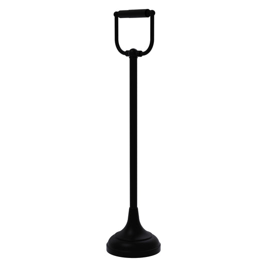 Allied Brass TS-24-BKM Matte Black Freestanding Toilet Tissue Holder