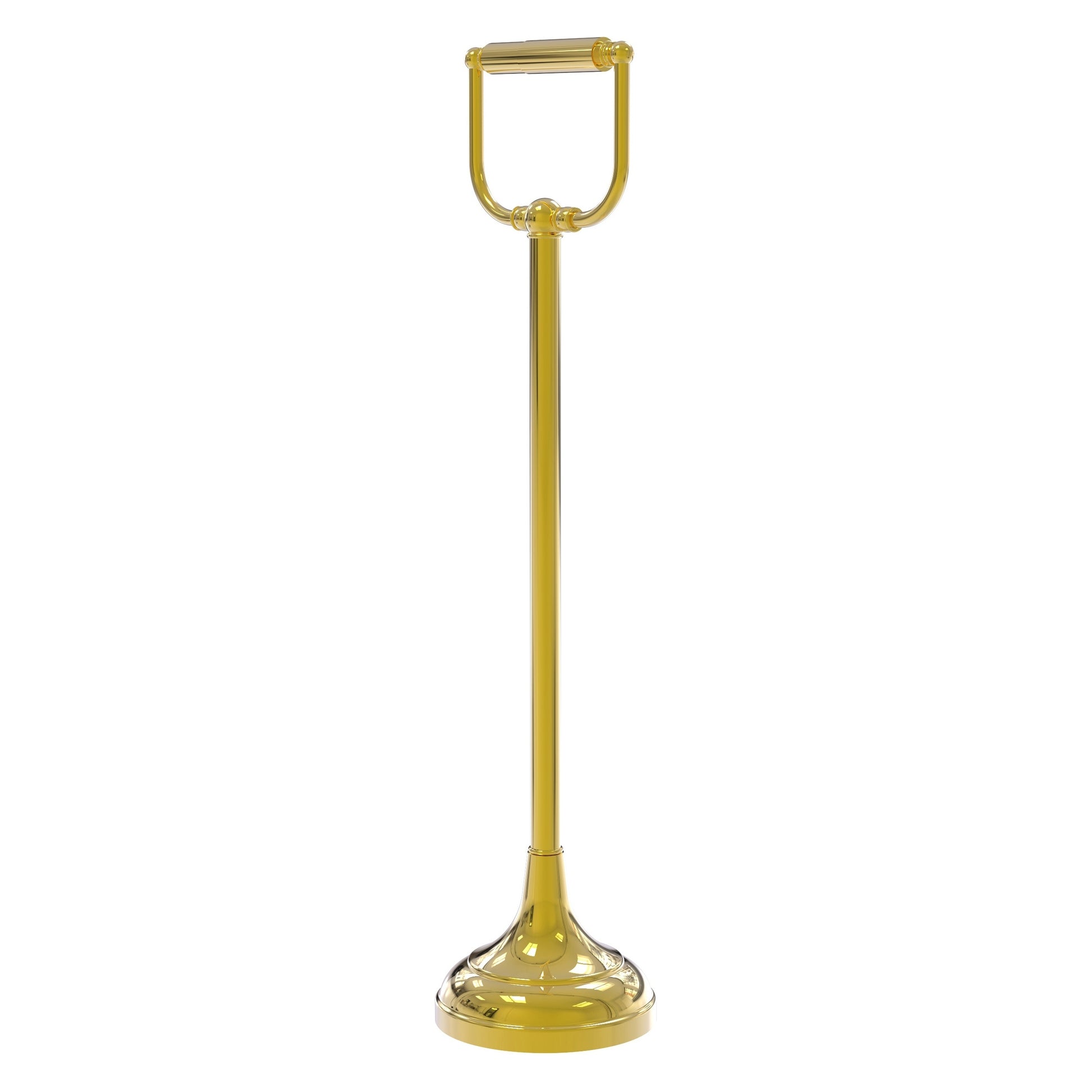 Allied Brass TS-24-PB Polished Brass Freestanding Toilet Tissue Holder