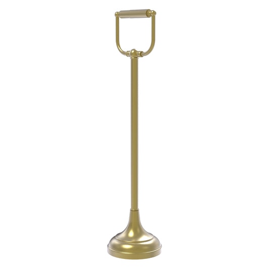 Allied Brass TS-24-SBR Satin Brass Freestanding Toilet Tissue Holder