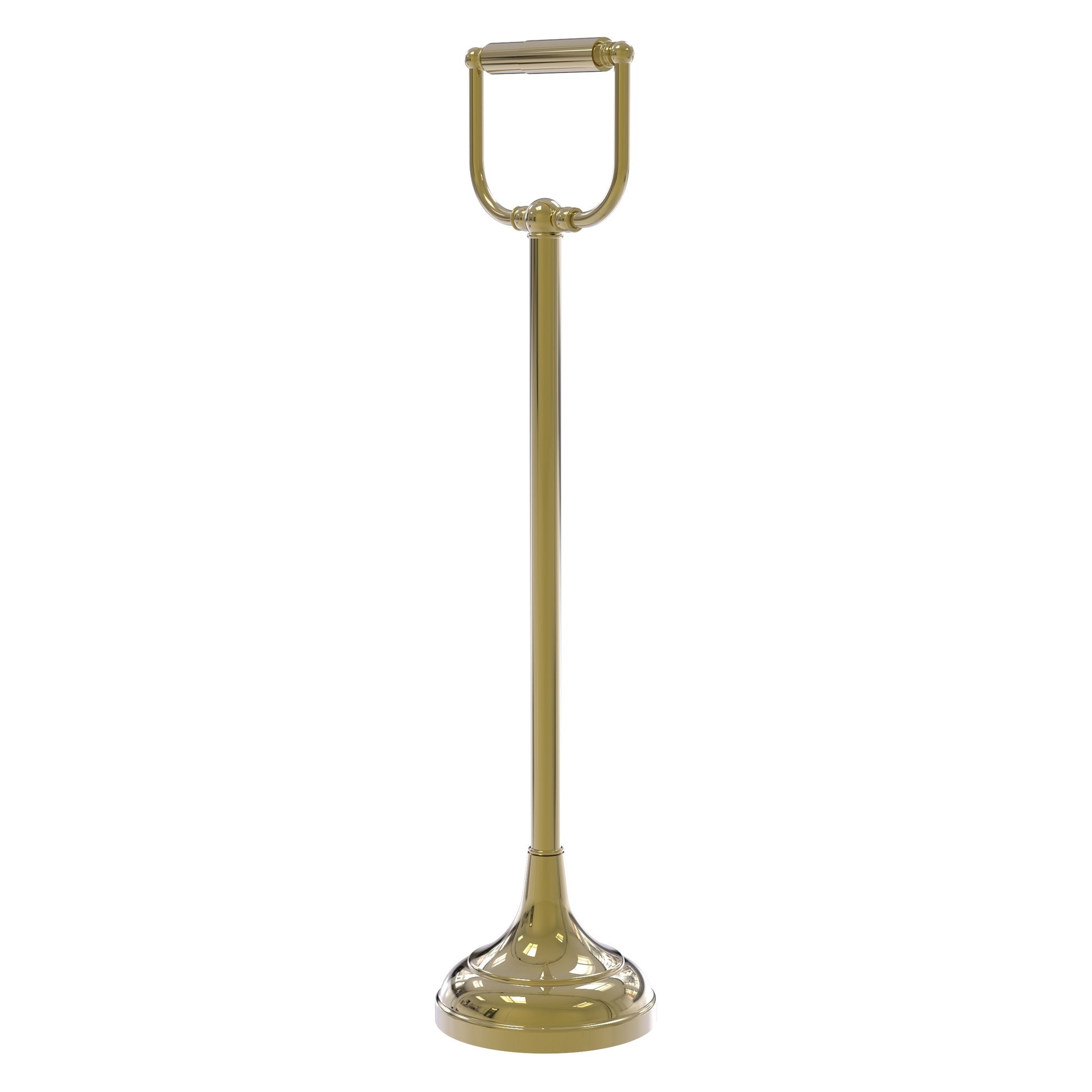 Allied Brass TS-24-UNL Unlacquered Brass Freestanding Toilet Tissue Holder