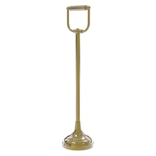 Allied Brass TS-24-UNL Unlacquered Brass Freestanding Toilet Tissue Holder