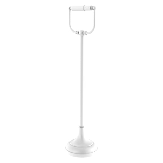 Allied Brass TS-24-WHM Matte White Freestanding Toilet Tissue Holder