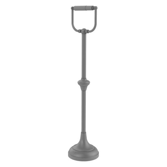Allied Brass TS-24C-GYM Matte Gray Freestanding Toilet Tissue Holder