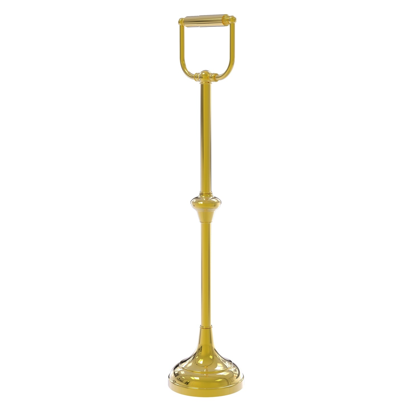 Allied Brass TS-24C-PB Polished Brass Freestanding Toilet Tissue Holder
