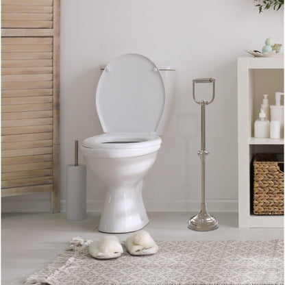 Allied Brass TS-24C-PEW Antique Pewter Freestanding Toilet Tissue Holder