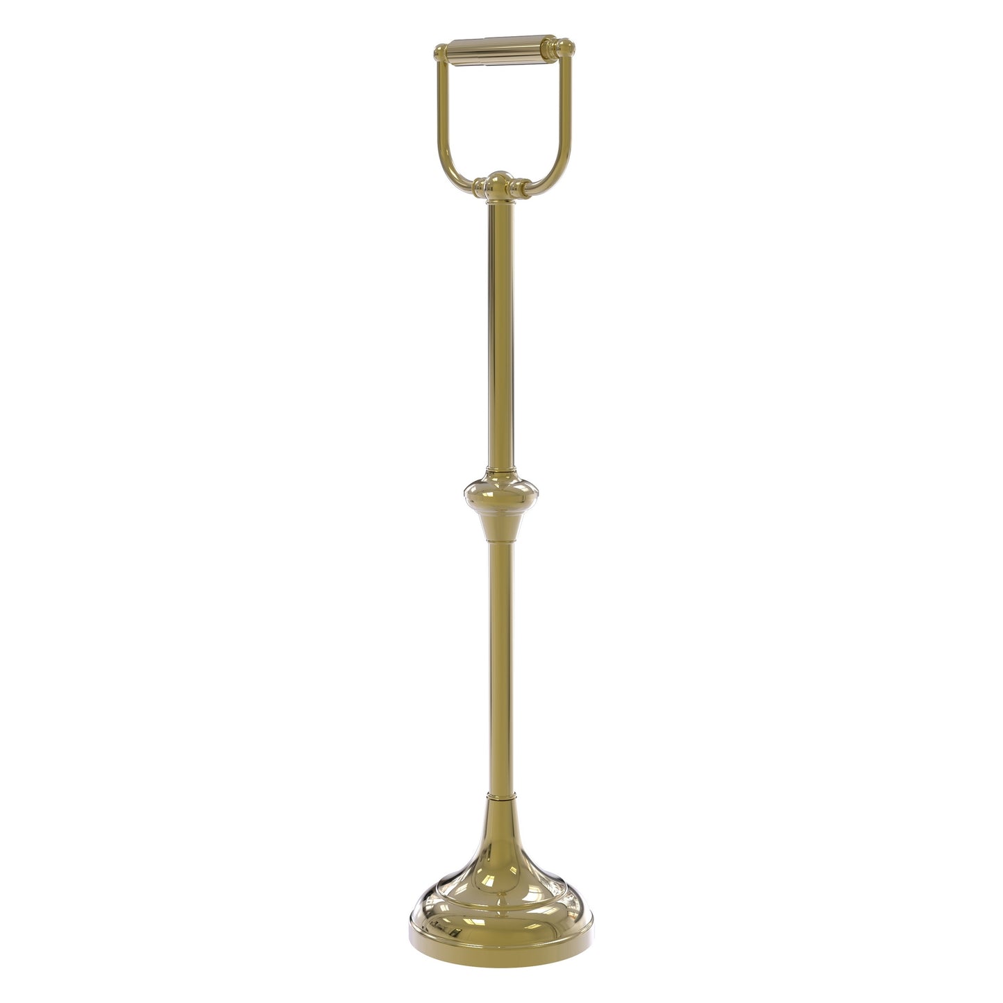 Allied Brass TS-24C-UNL Unlacquered Brass Freestanding Toilet Tissue Holder