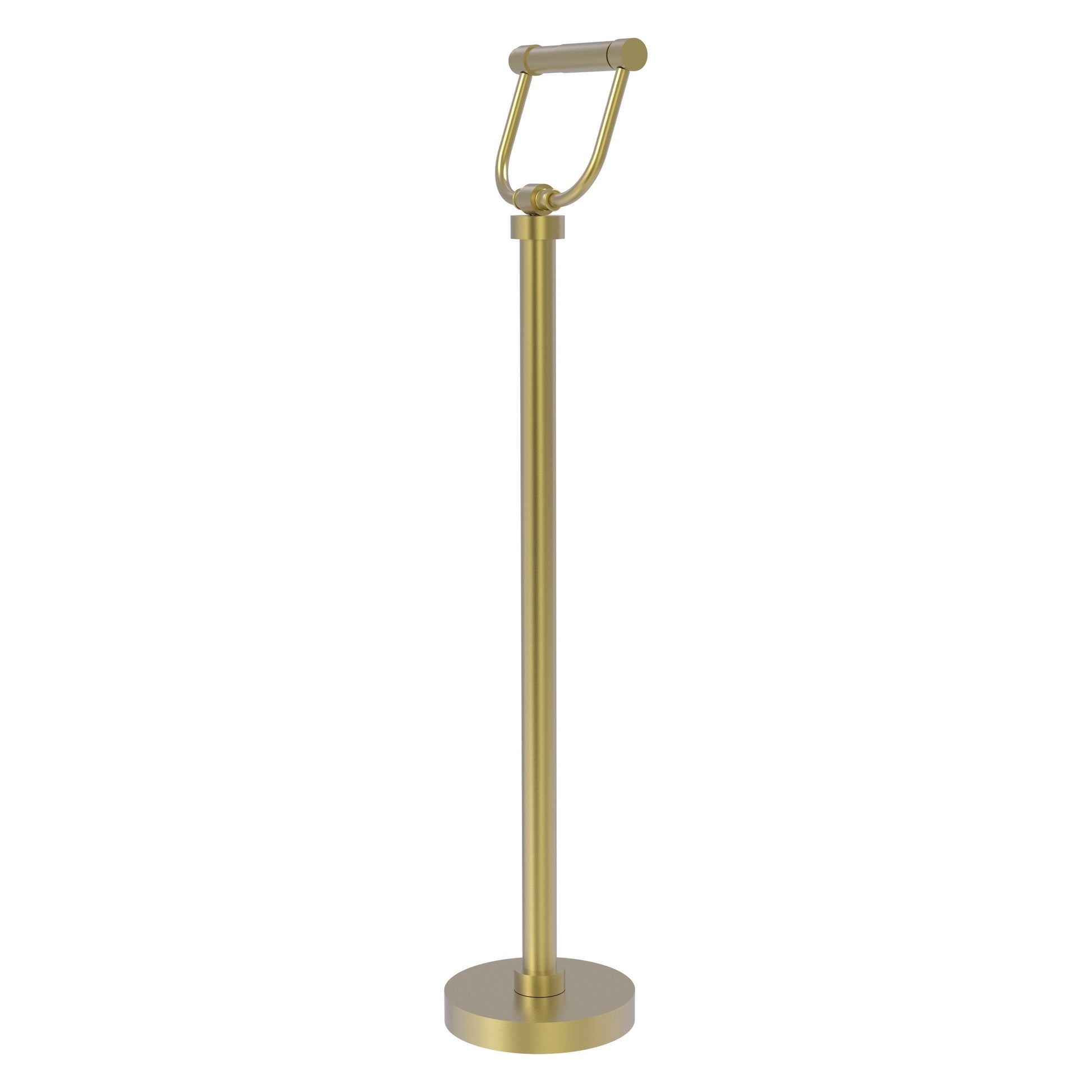 Allied Brass TS-25-SBR Satin Brass Freestanding Toilet Tissue Holder