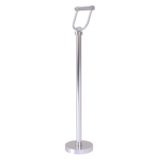 Allied Brass TS-25-SCH Satin Chrome Freestanding Toilet Tissue Holder