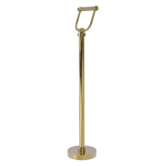 Allied Brass TS-25-UNL Unlacquered Brass Freestanding Toilet Tissue Holder