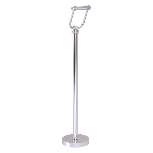 Allied Brass TS-25D-SCH Satin Chrome Freestanding Toilet Tissue Holder