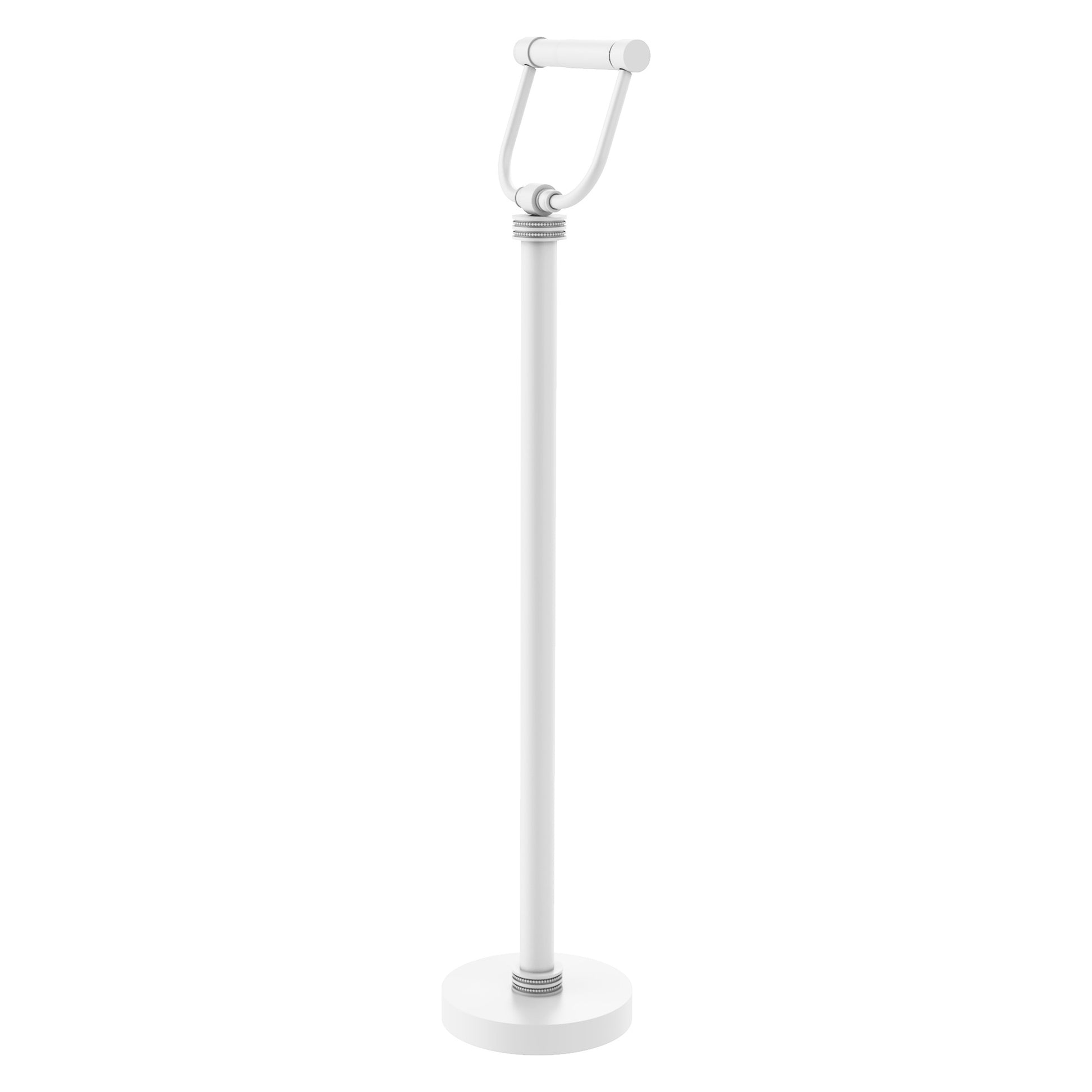 Allied Brass TS-25D-WHM Matte White Freestanding Toilet Tissue Holder