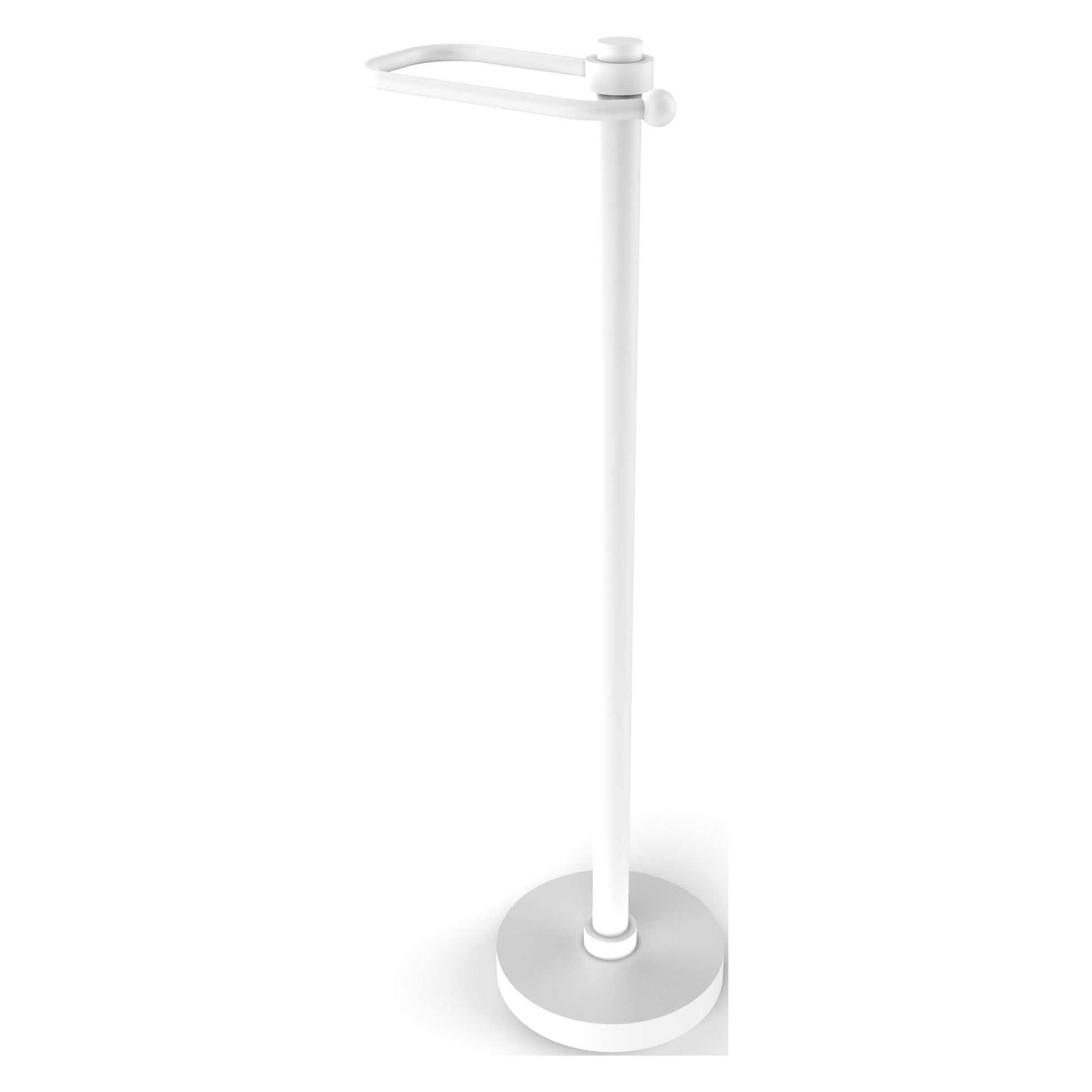 Allied Brass TS-25E-WHM Matte White European Style Freestanding Toilet Tissue Holder