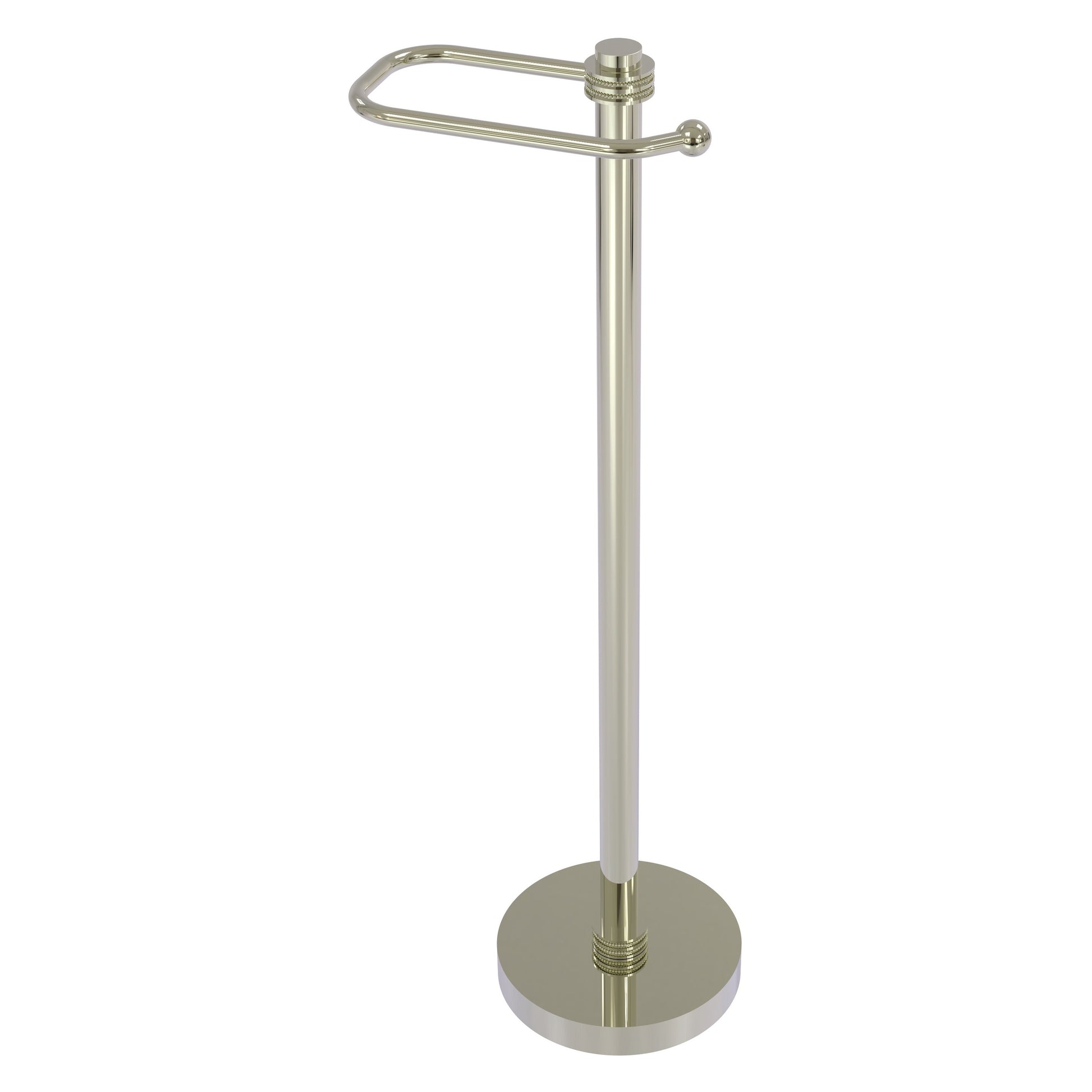 Allied Brass TS-25ED-PNI Polished Nickel European Style Freestanding Toilet Tissue Holder