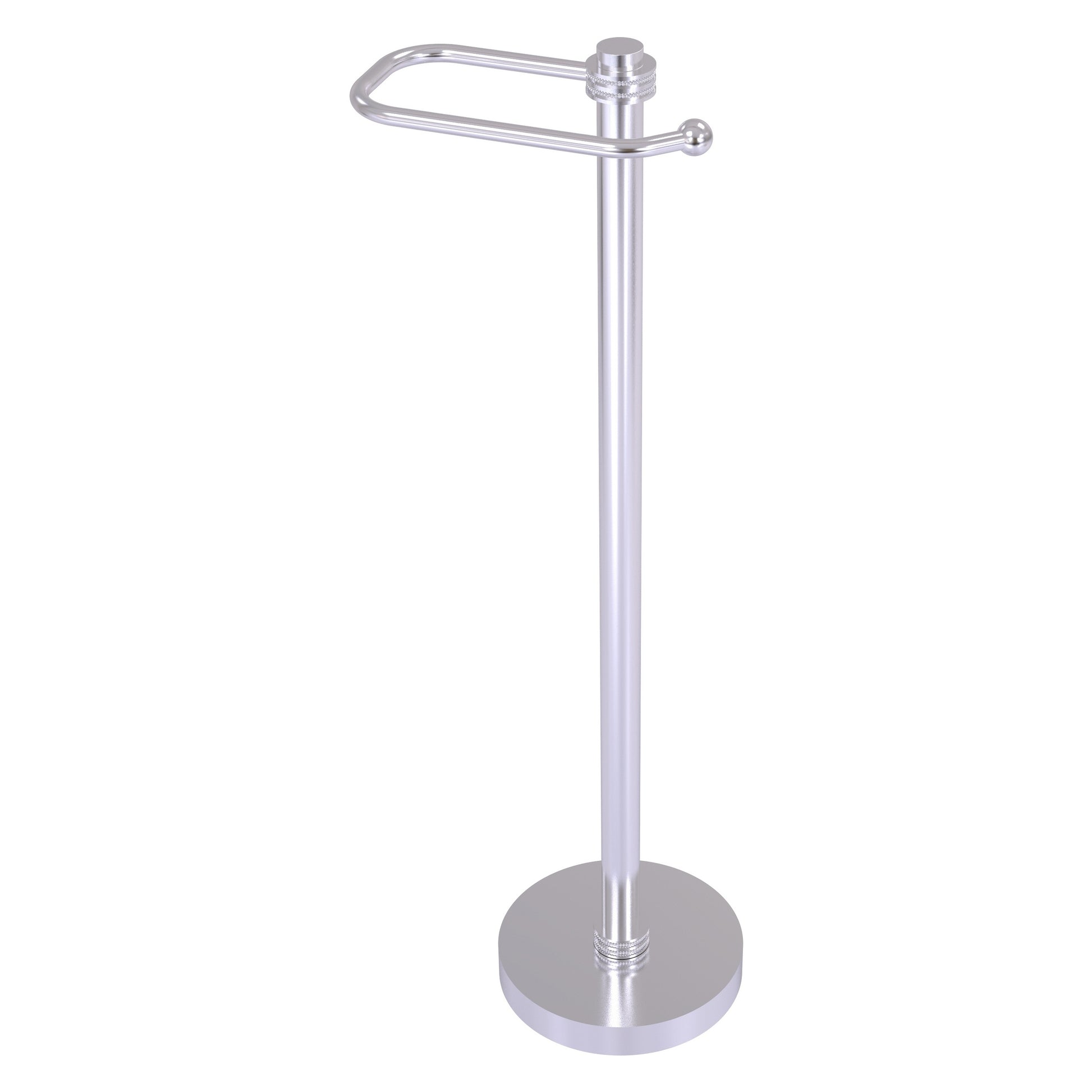 Allied Brass TS-25ED-SCH Satin Chrome European Style Freestanding Toilet Tissue Holder