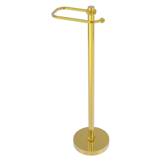 Allied Brass TS-25ET-PB Polished Brass European Style Freestanding Toilet Tissue Holder