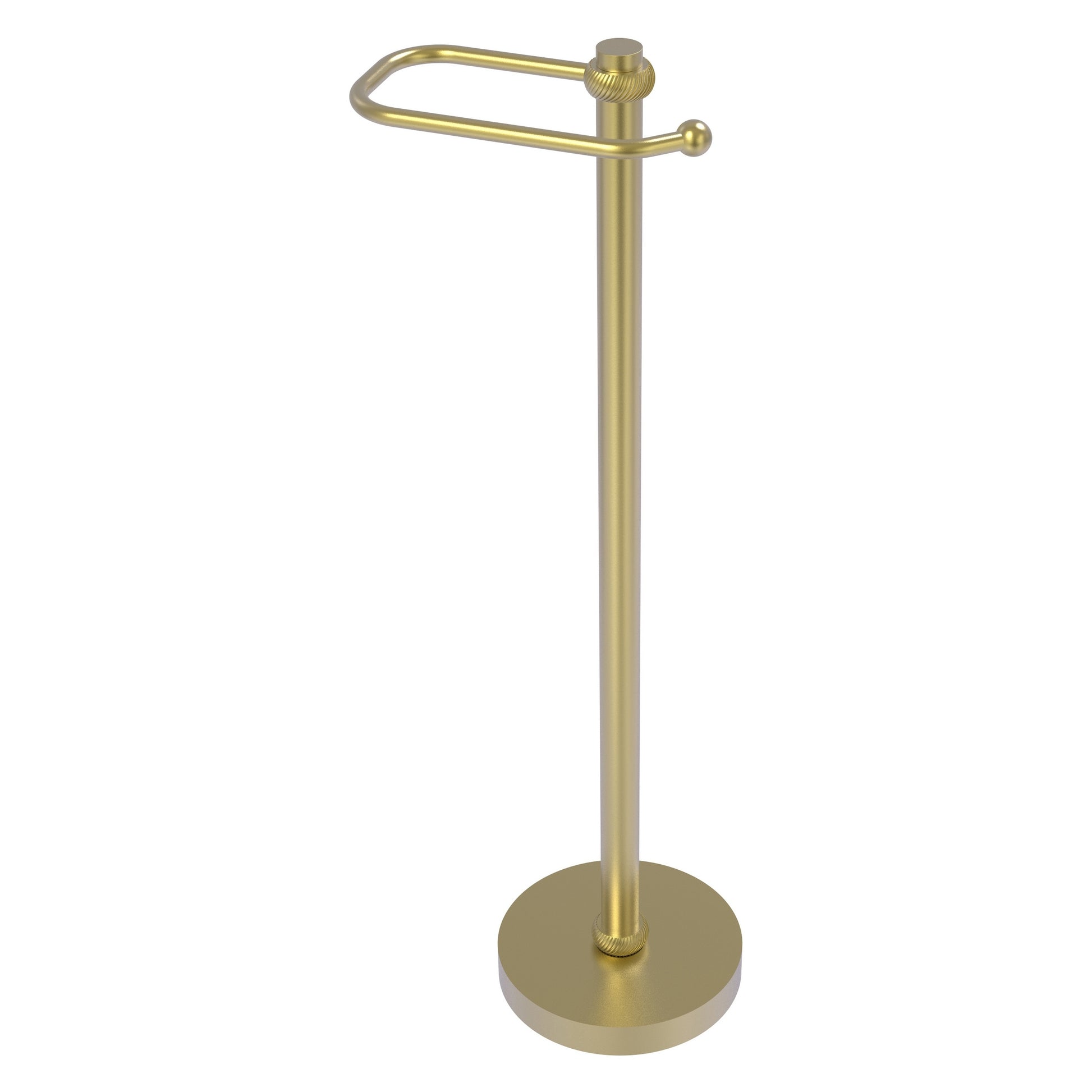Allied Brass TS-25ET-SBR Satin Brass European Style Freestanding Toilet Tissue Holder