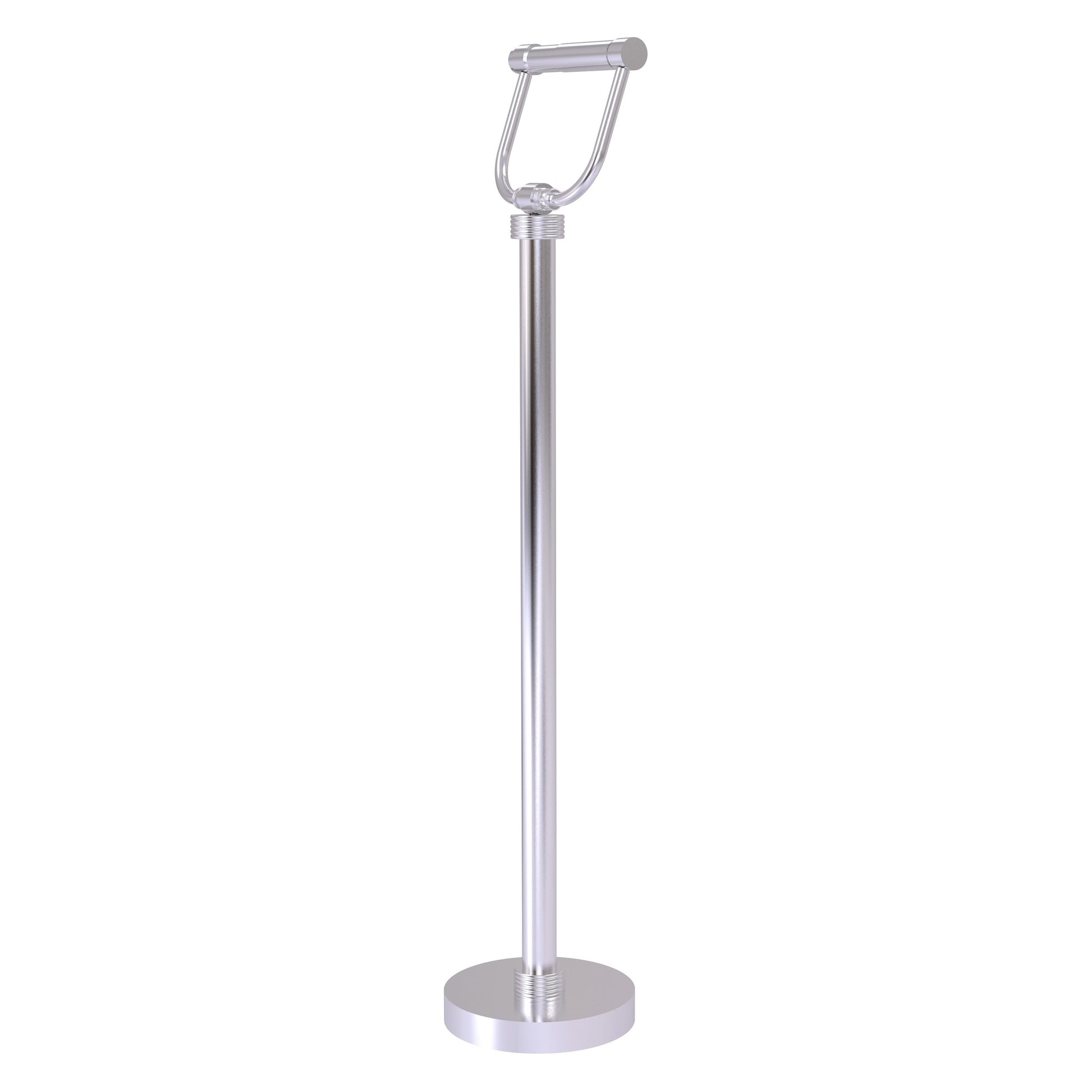 Allied Brass TS-25G-SCH Satin Chrome Freestanding Toilet Tissue Holder