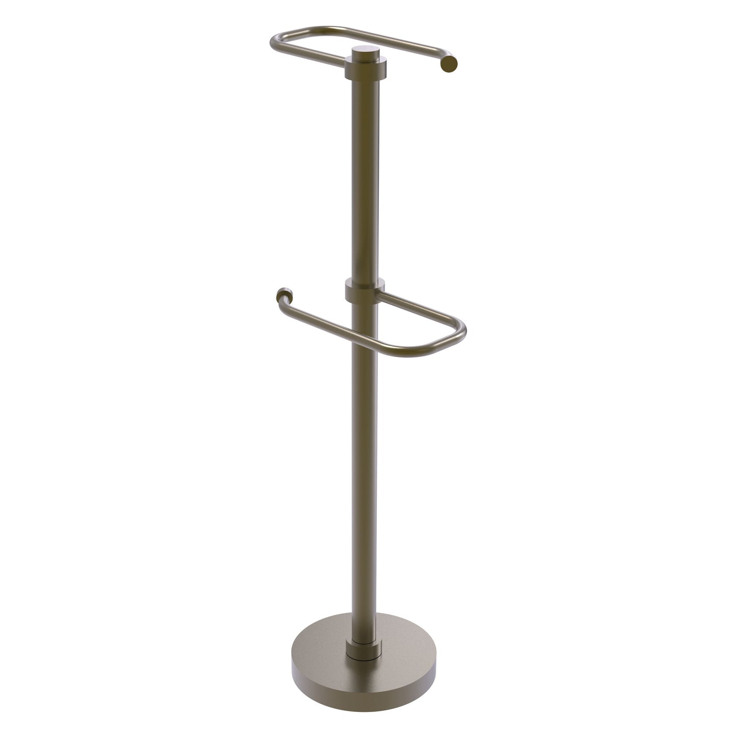 Allied Brass TS-26-ABR 2-Roll Antique Brass Freestanding Toilet Tissue Holder