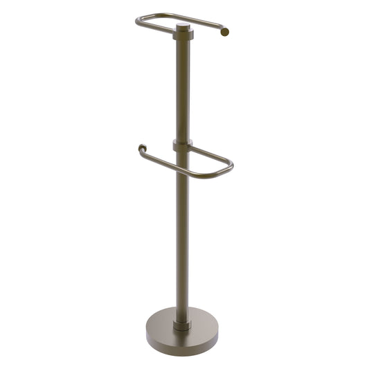 Allied Brass TS-26-ABR 2-Roll Antique Brass Freestanding Toilet Tissue Holder