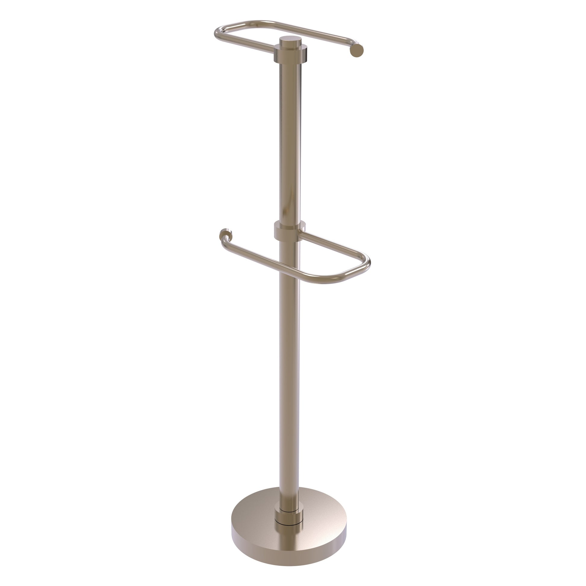 Allied Brass TS-26-PEW 2-Roll Antique Pewter Freestanding Toilet Tissue Holder