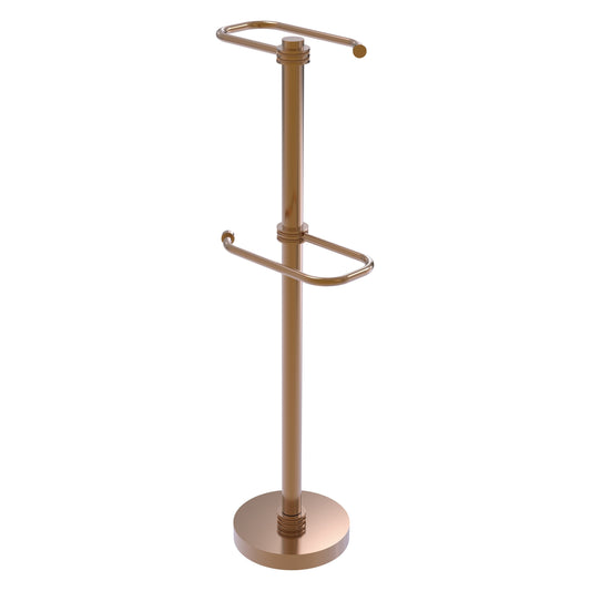 Allied Brass TS-26D-BBR 2-Roll Brushed Bronze Freestanding Toilet Tissue Holder