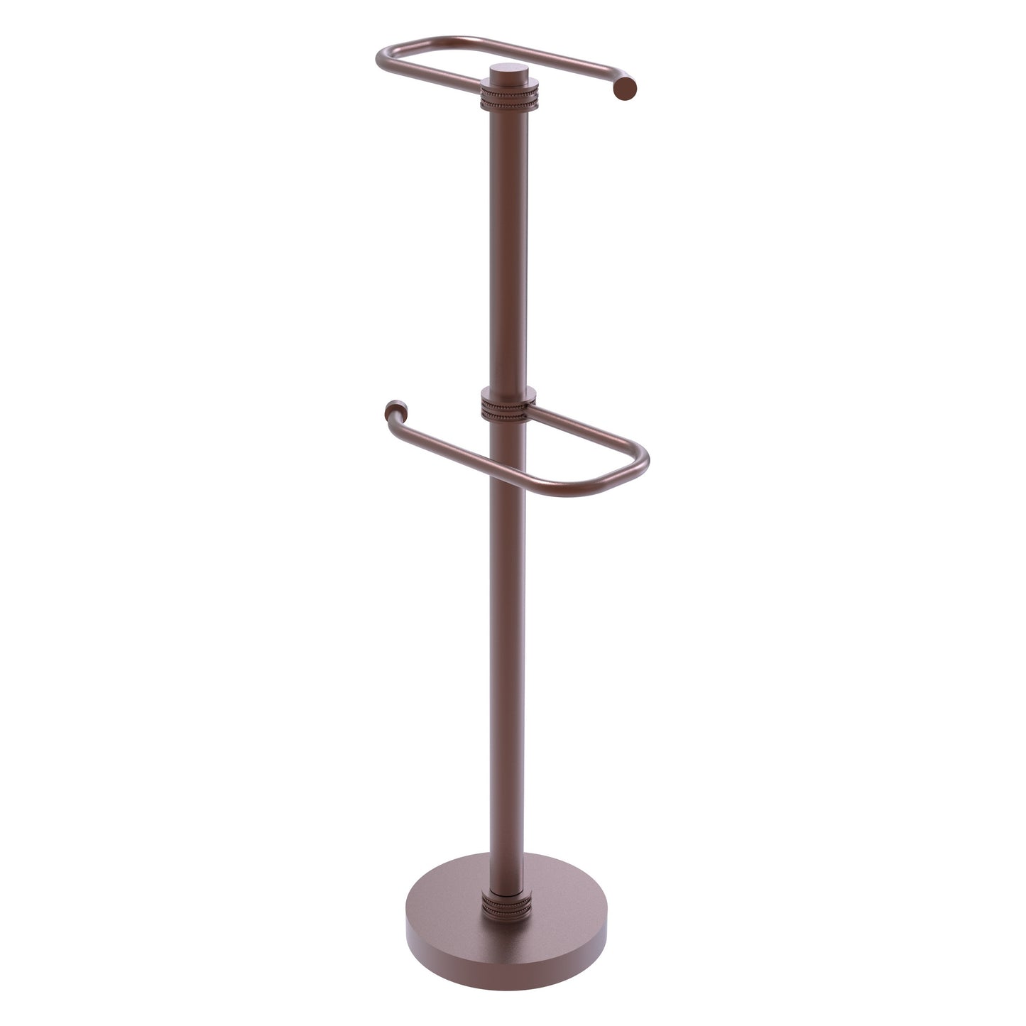Allied Brass TS-26D-CA 2-Roll Antique Copper Freestanding Toilet Tissue Holder