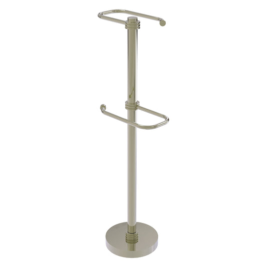 Allied Brass TS-26D-PNI 2-Roll Polished Nickel Freestanding Toilet Tissue Holder