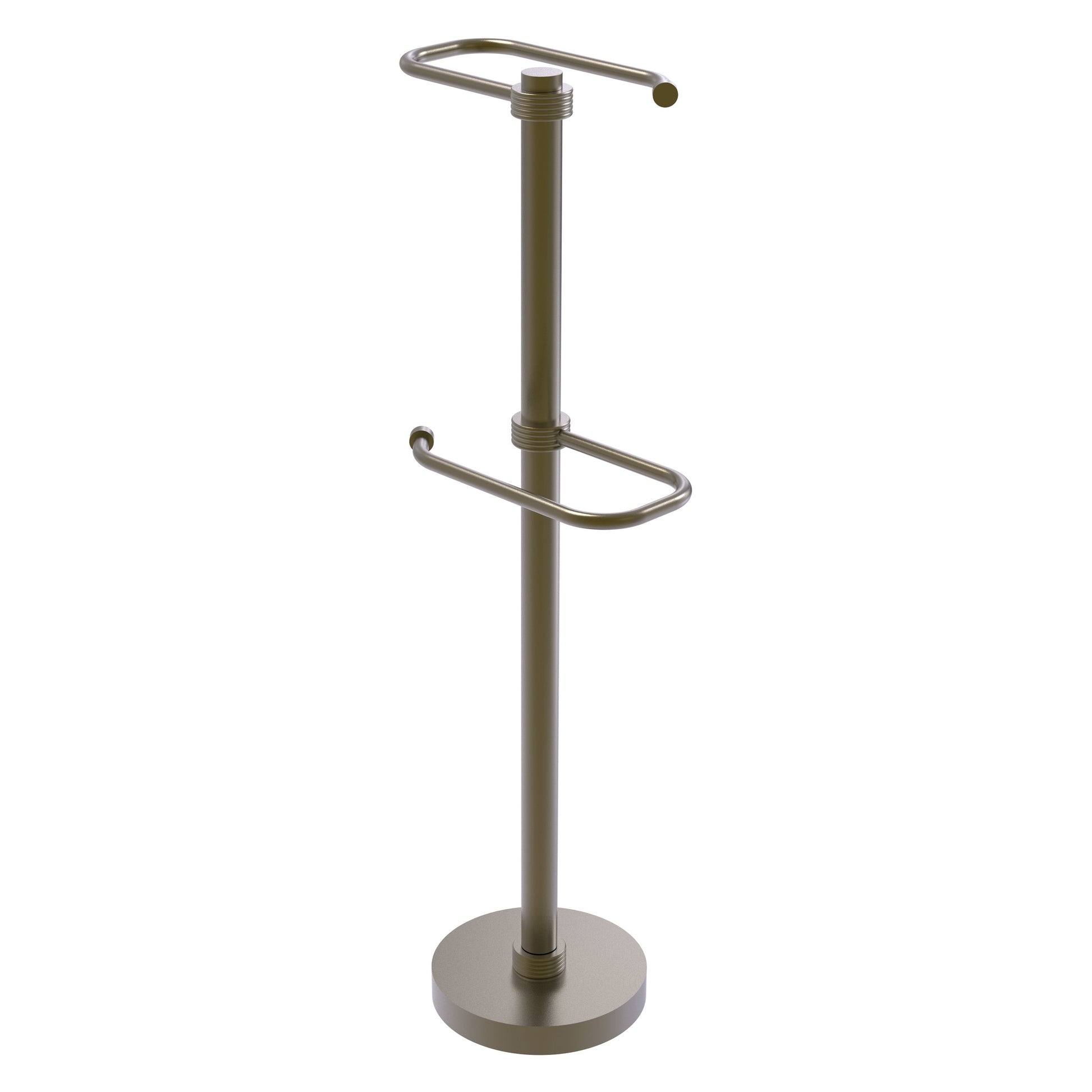 Allied Brass TS-26G-ABR 2-Roll Antique Brass Freestanding Toilet Tissue Holder