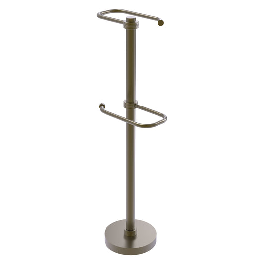 Allied Brass TS-26G-ABR 2-Roll Antique Brass Freestanding Toilet Tissue Holder