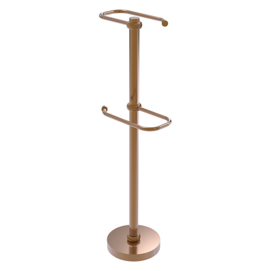 Allied Brass TS-26T-BBR 2-Roll Brushed Bronze Freestanding Toilet Tissue Holder