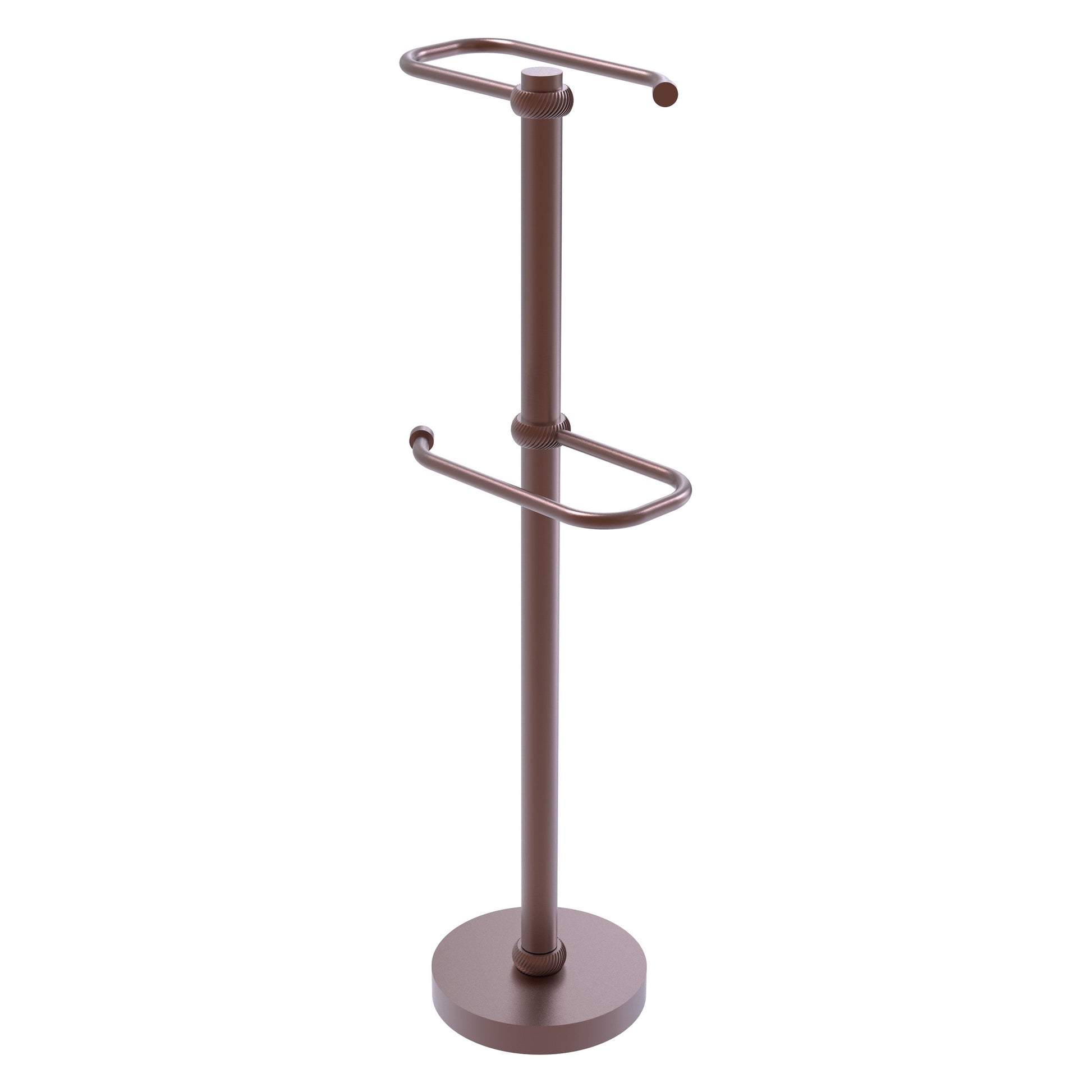 Allied Brass TS-26T-CA 2-Roll Antique Copper Freestanding Toilet Tissue Holder