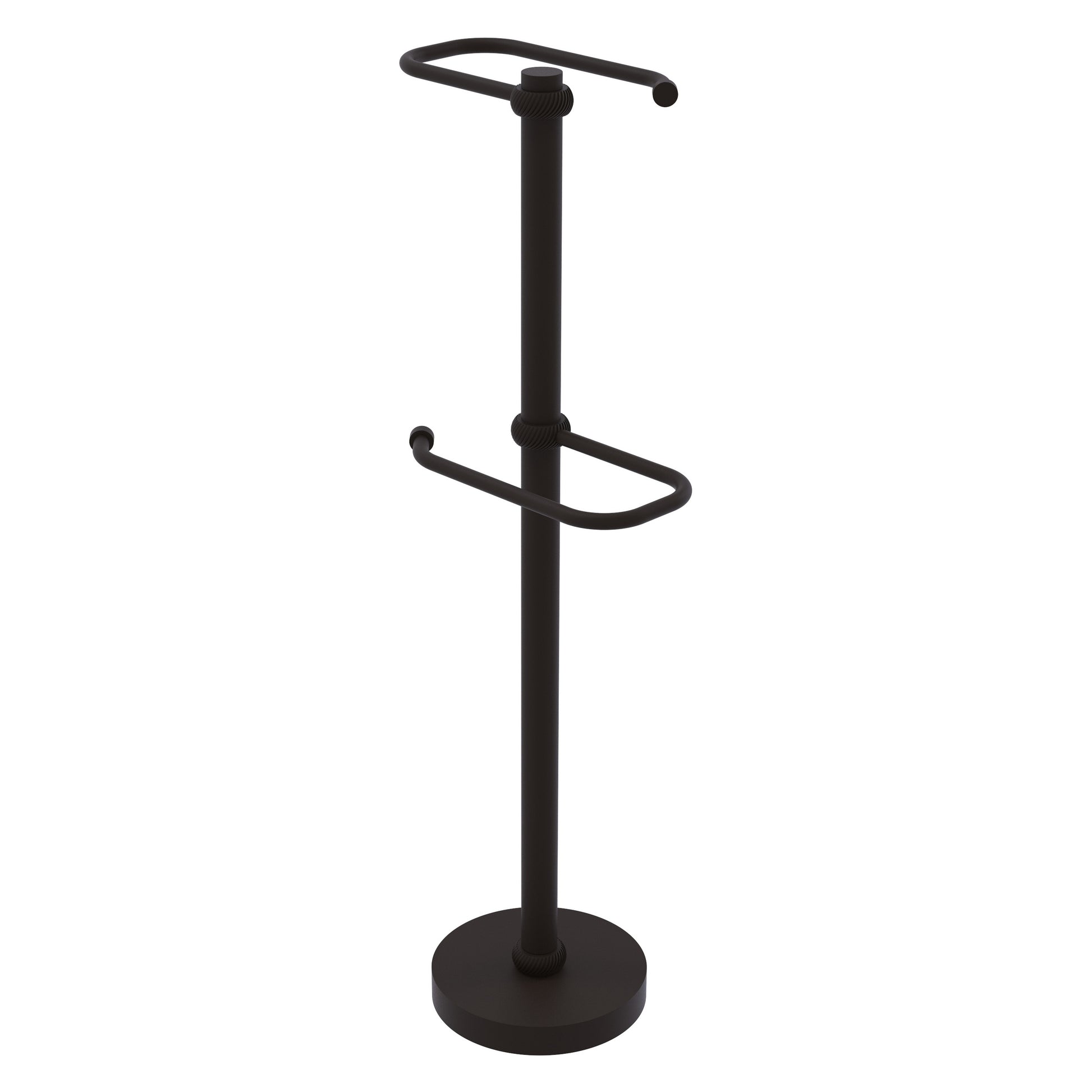 Allied Brass TS-26T-ORB 2-Roll Oil Rubbed Bronze Freestanding Toilet Tissue Holder