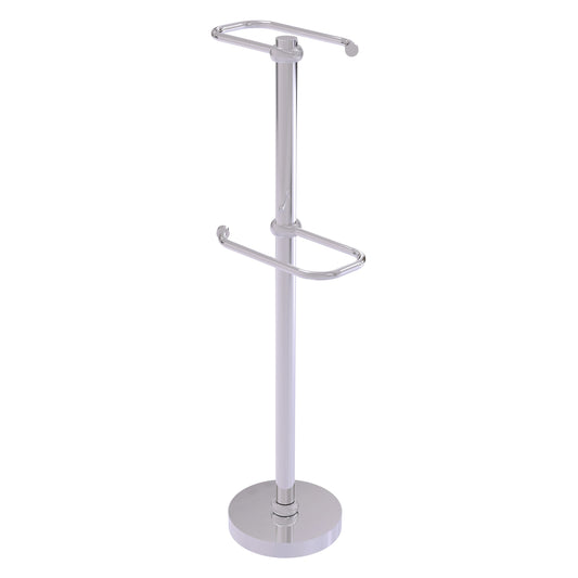 Allied Brass TS-26T-PC 2-Roll Polished Chrome Freestanding Toilet Tissue Holder