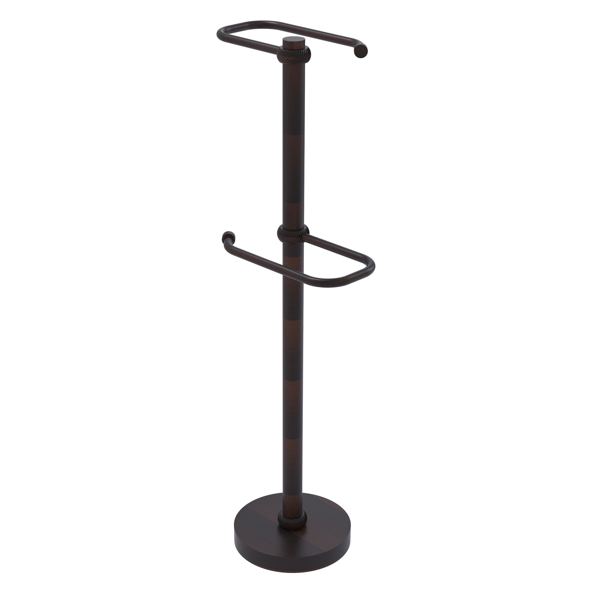 Allied Brass TS-26T-VB 2-Roll Venetian Bronze Freestanding Toilet Tissue Holder