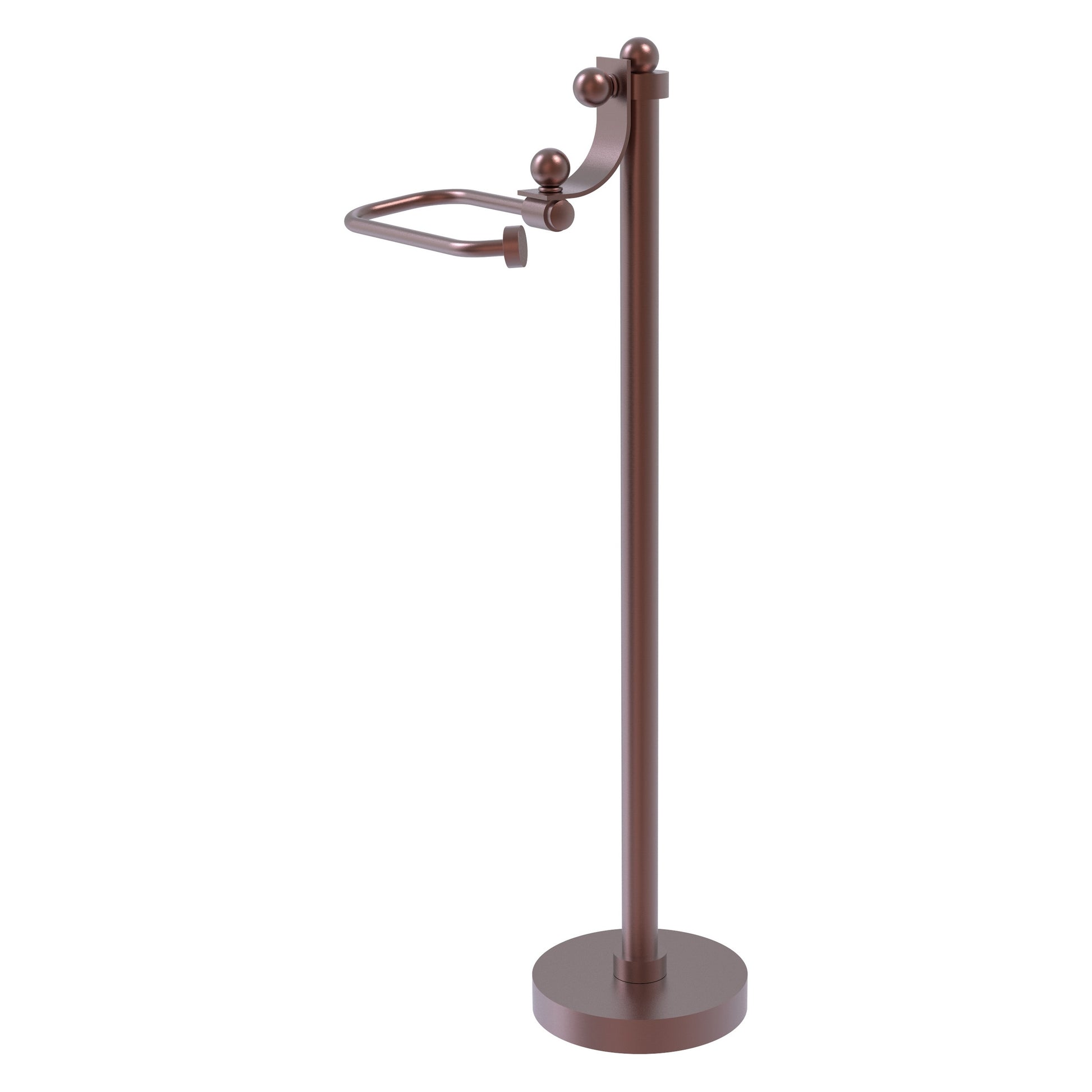 Allied Brass TS-27-CA Antique Copper European Style Freestanding Toilet Tissue Holder