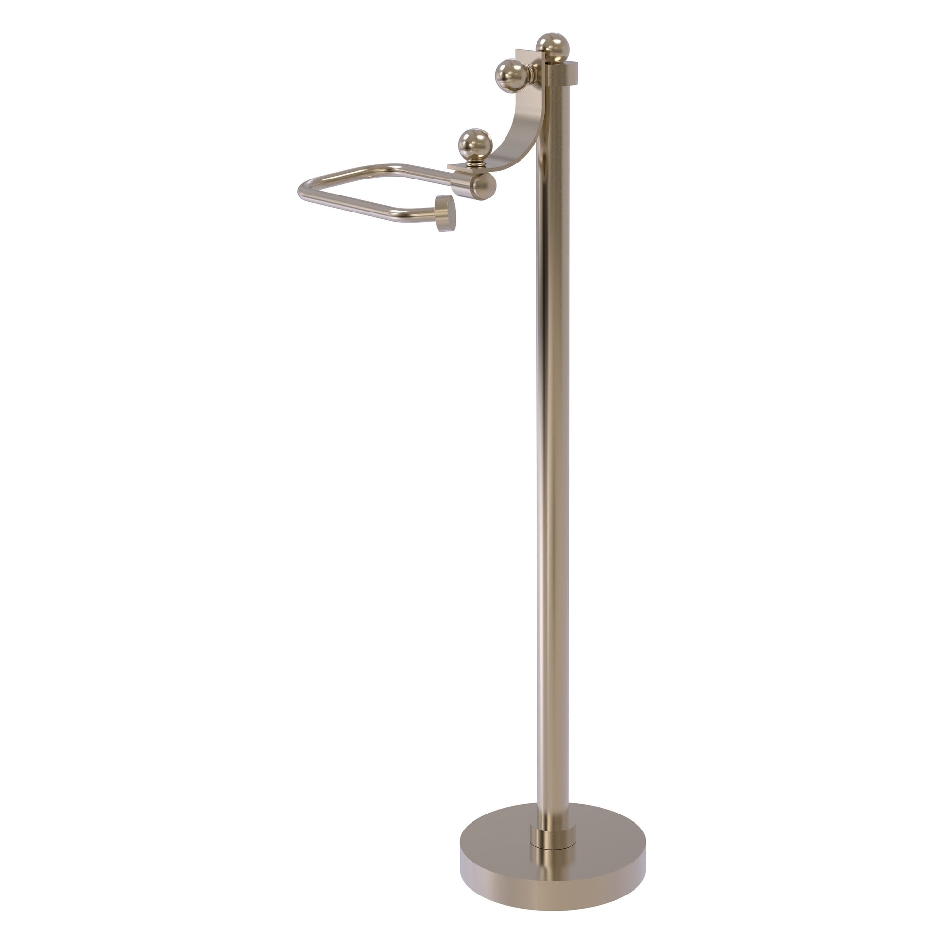 Allied Brass TS-27-PEW Antique Pewter European Style Freestanding Toilet Tissue Holder