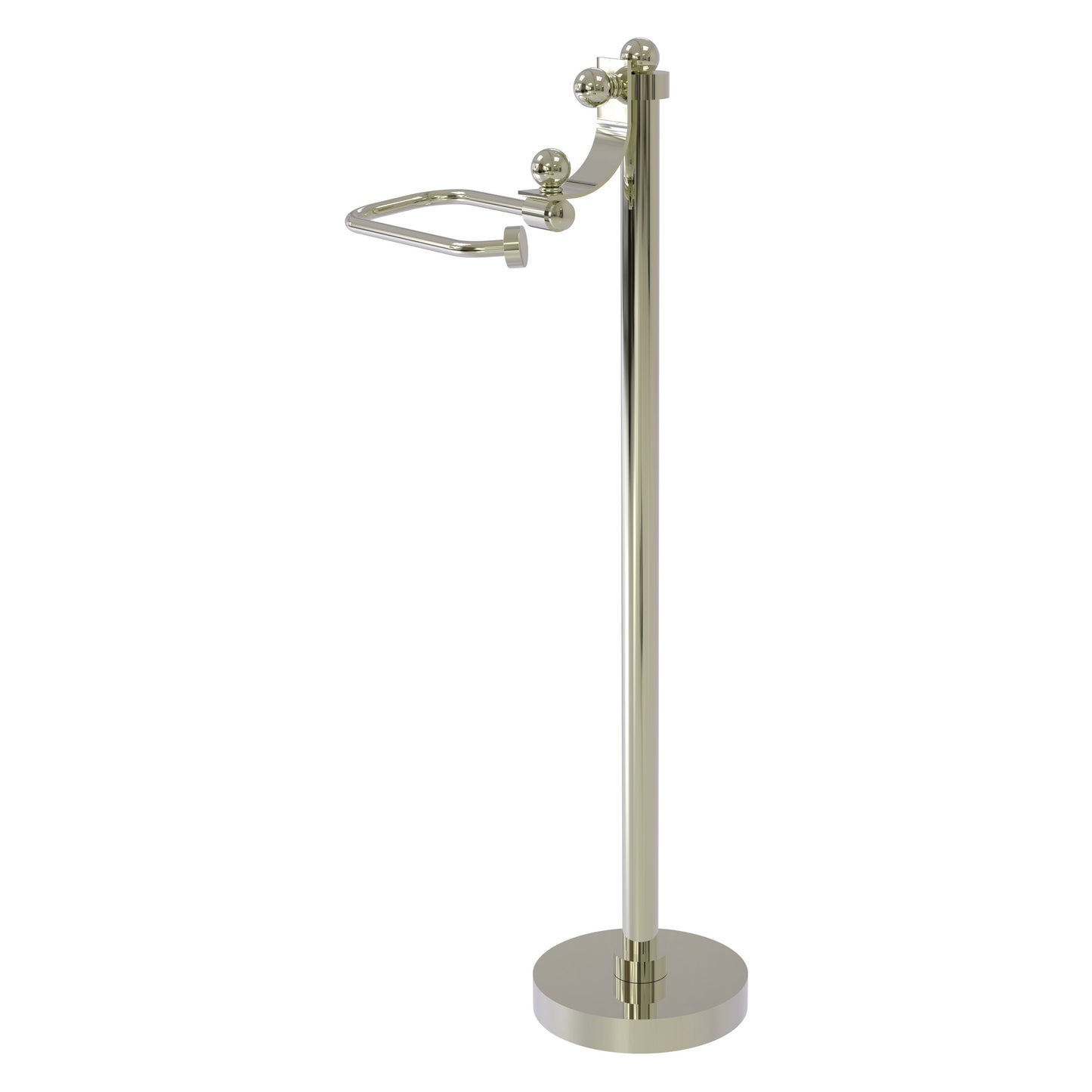 Allied Brass TS-27-PNI Polished Nickel European Style Freestanding Toilet Tissue Holder