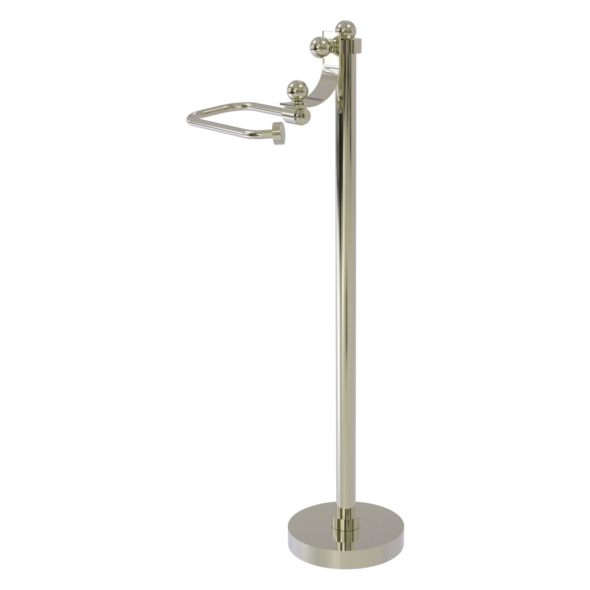 Allied Brass TS-27-PNI Polished Nickel European Style Freestanding Toilet Tissue Holder