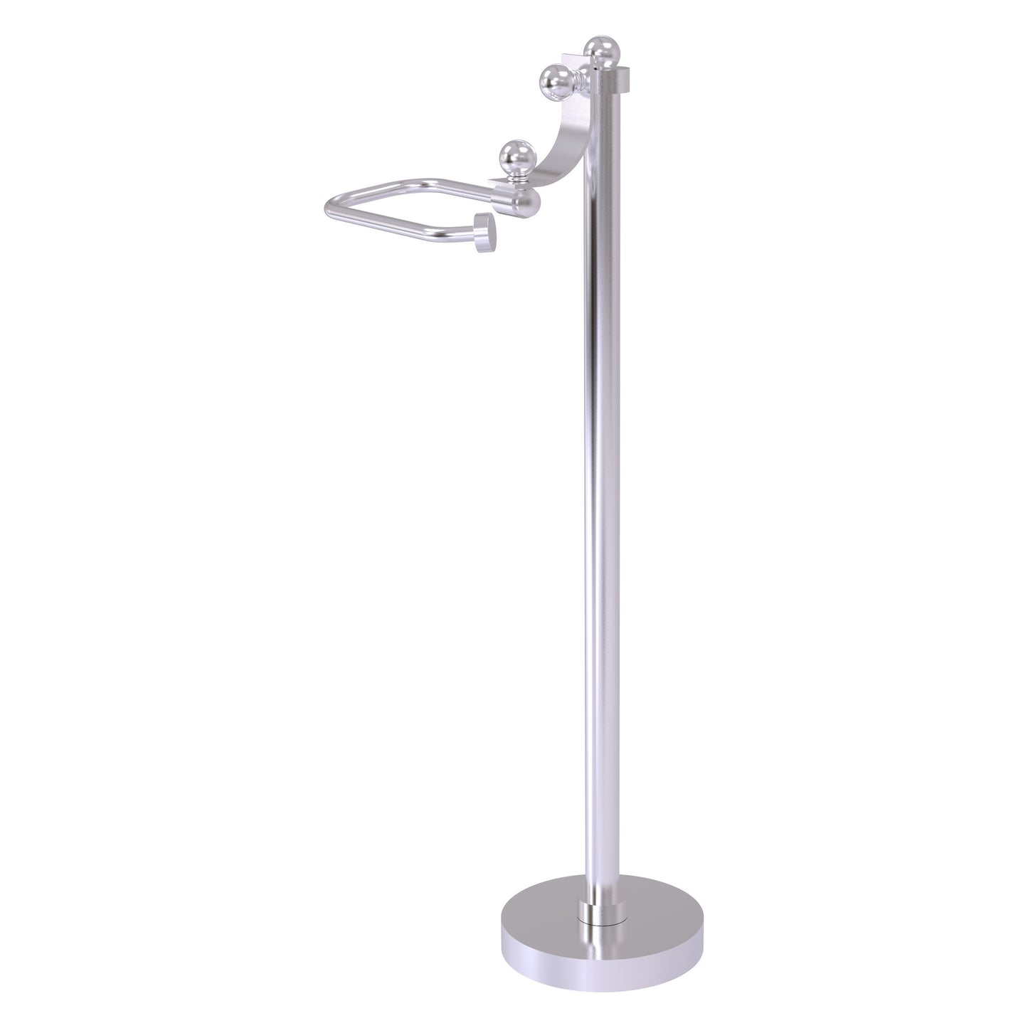 Allied Brass TS-27-SCH Satin Chrome European Style Freestanding Toilet Tissue Holder