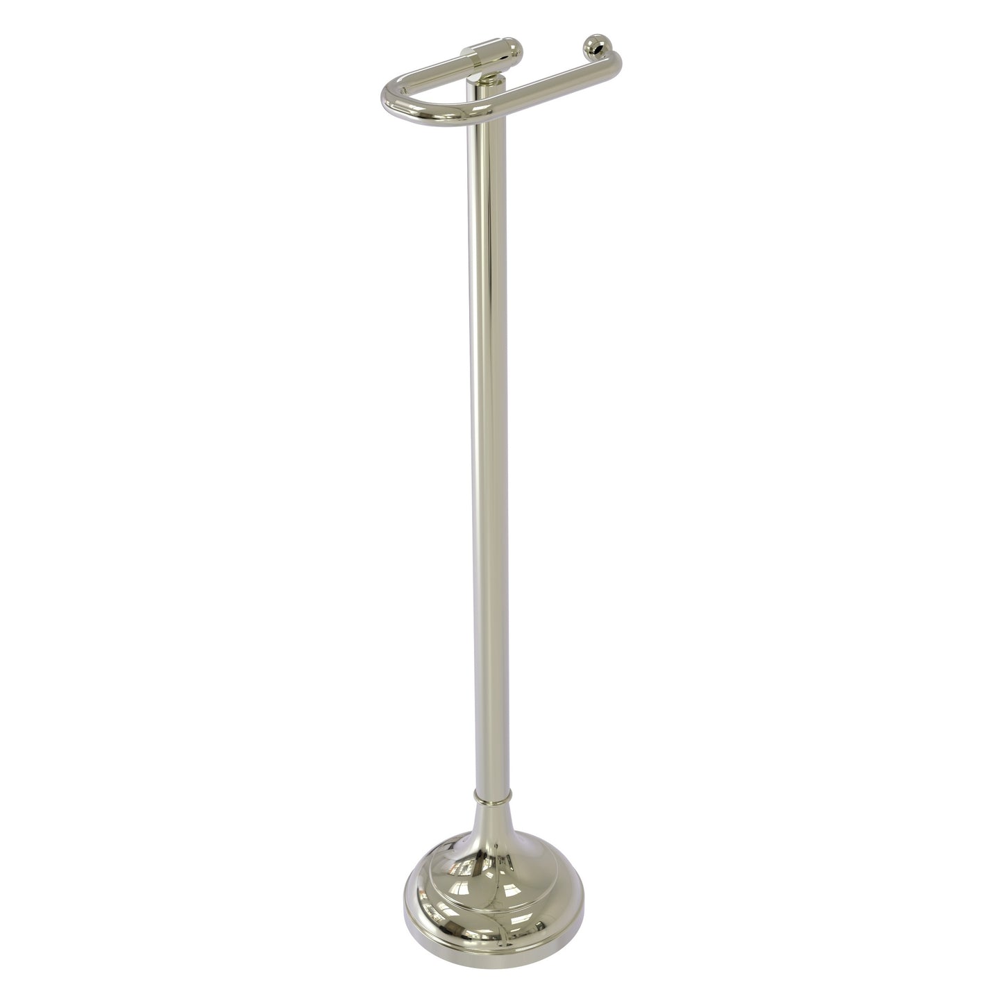 Allied Brass TS-28-PNI Polished Nickel European Style Freestanding Toilet Tissue Holder