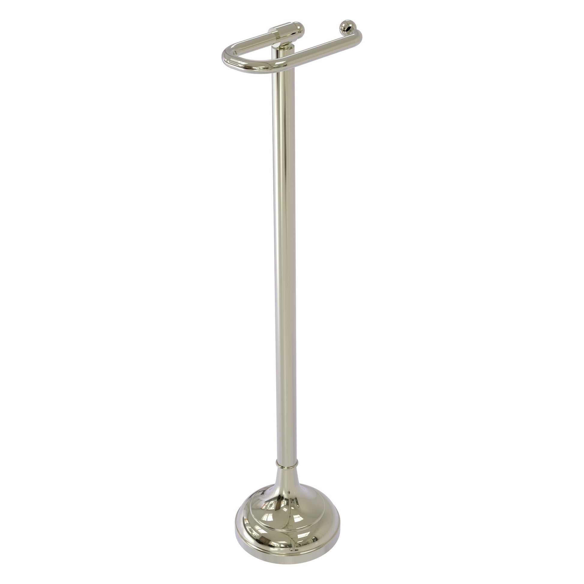 Allied Brass TS-28-PNI Polished Nickel European Style Freestanding Toilet Tissue Holder