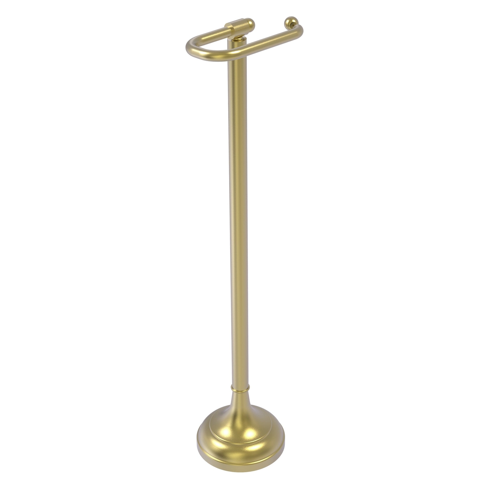 Allied Brass TS-28-SBR Satin Brass European Style Freestanding Toilet Tissue Holder