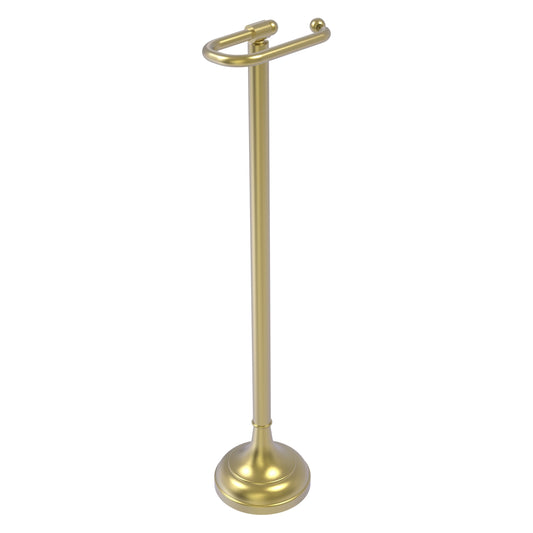 Allied Brass TS-28-SBR Satin Brass European Style Freestanding Toilet Tissue Holder