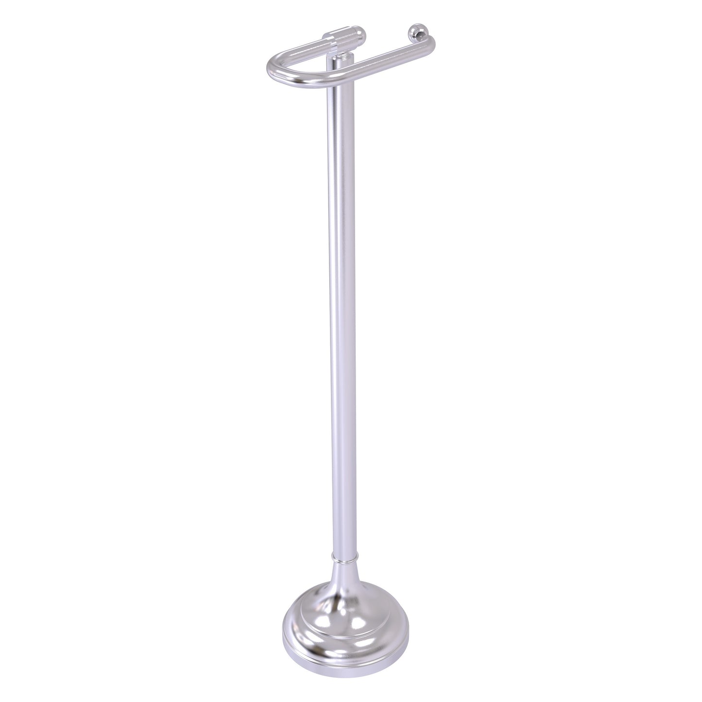 Allied Brass TS-28-SCH Satin Chrome European Style Freestanding Toilet Tissue Holder