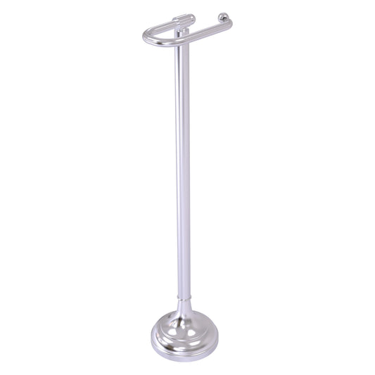 Allied Brass TS-28-SCH Satin Chrome European Style Freestanding Toilet Tissue Holder