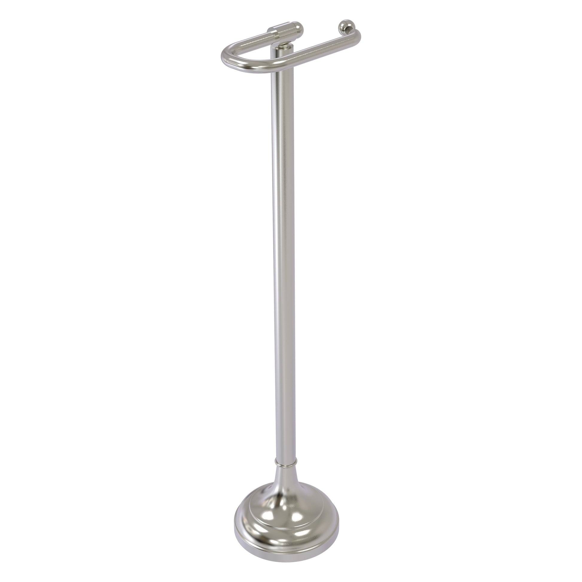 Allied Brass TS-28-SN Satin Nickel European Style Freestanding Toilet Tissue Holder